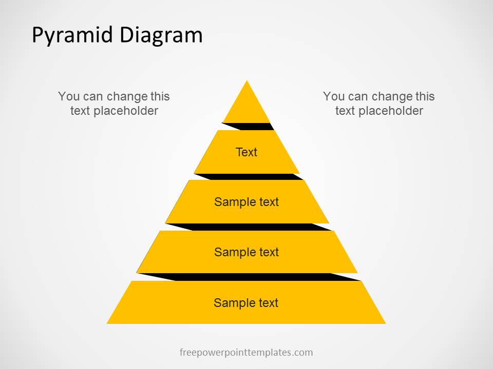 Free Pyramid Diagram For Powerpoint With 5 Levels 7238