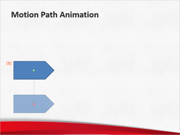 Animate -- Animation tab - Add Animation - Motion Paths - Lines - FreePowerPointTemplates