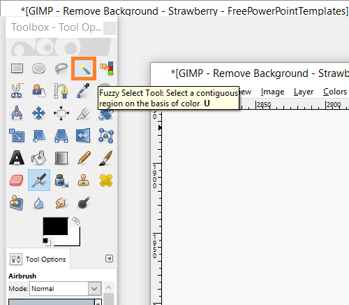 GIMP -- Remove Background - 3 - Fuzzy Select Tool - PowerPoint - FreePowerPointTemplates