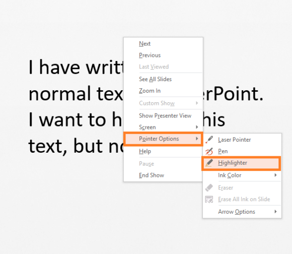 how to highlight on pictures in powerpoint