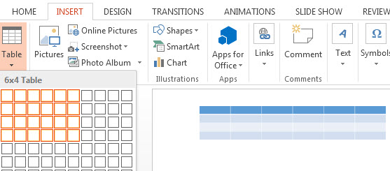 How To Create a Table in PowerPoint 2013 2