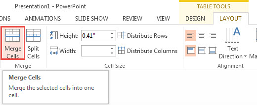 How To Split And Merge Cells In PowerPoint 2013 Free PowerPoint Templates