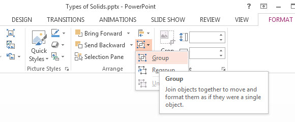 How to Group Objects in PowerPoint 2013 3