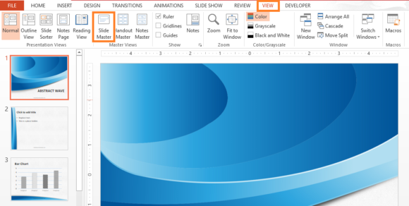 how to apply master slide in powerpoint