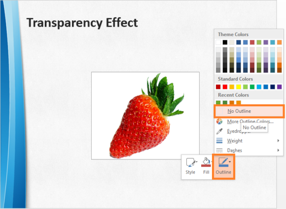 Transparency -- PowerPoint 2013 - Format Shape - 3 - FreePowerPointTemplates