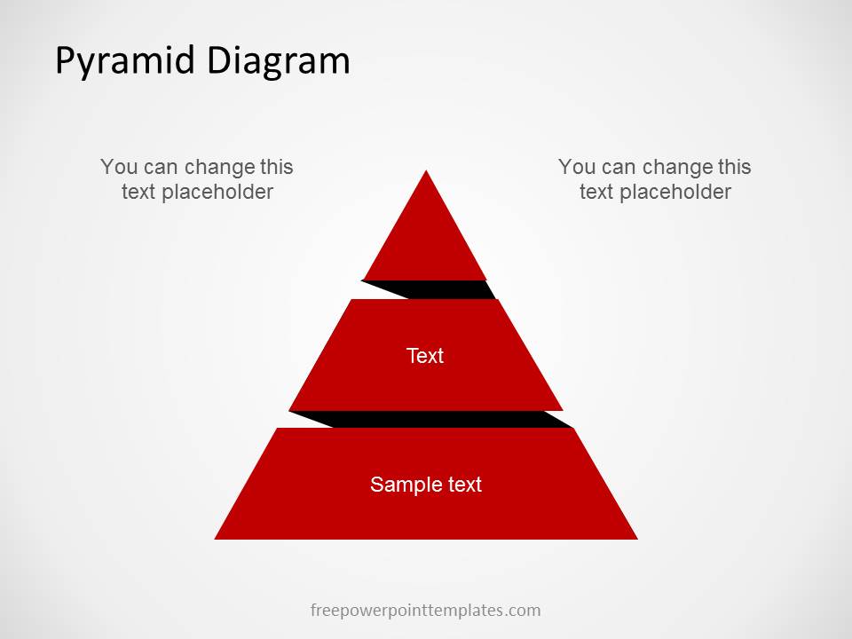 Free Pyramid Diagram for PowerPoint with 3 Levels