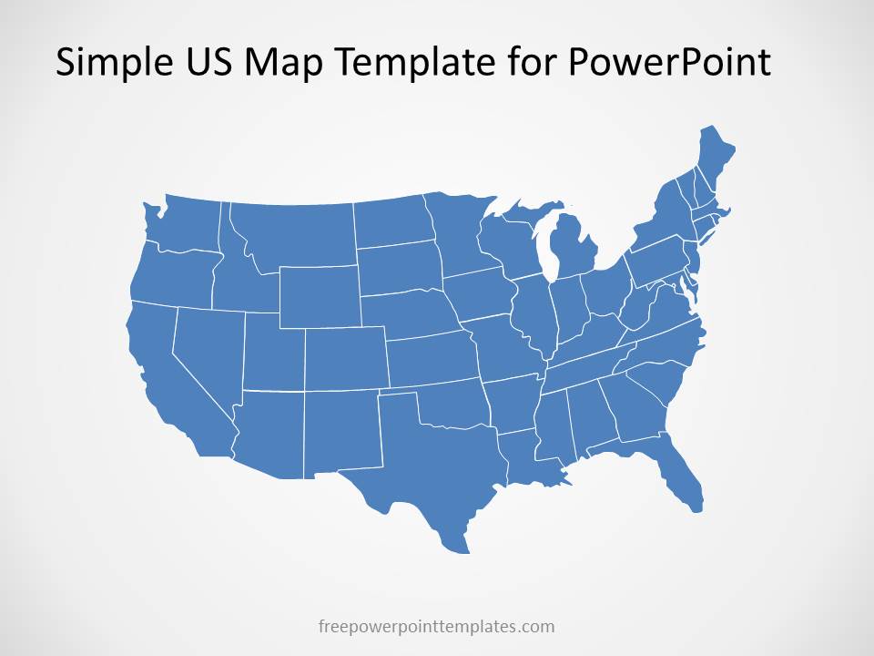 Editable Us Map Template For Powerpoint With States Slidemodel 