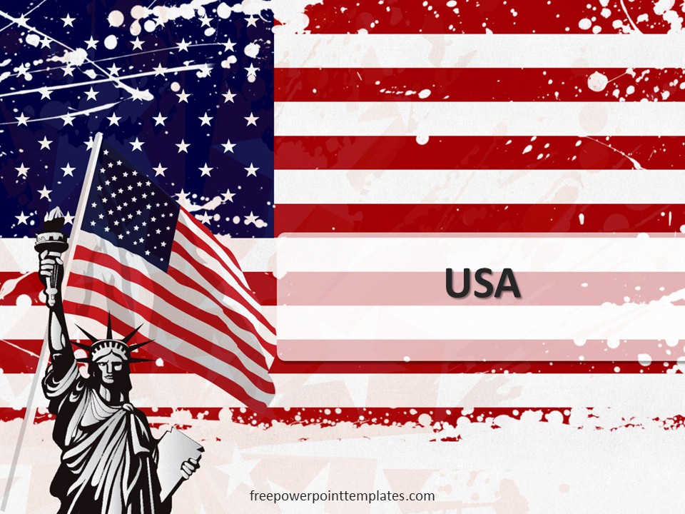 American Flag Powerpoint Template