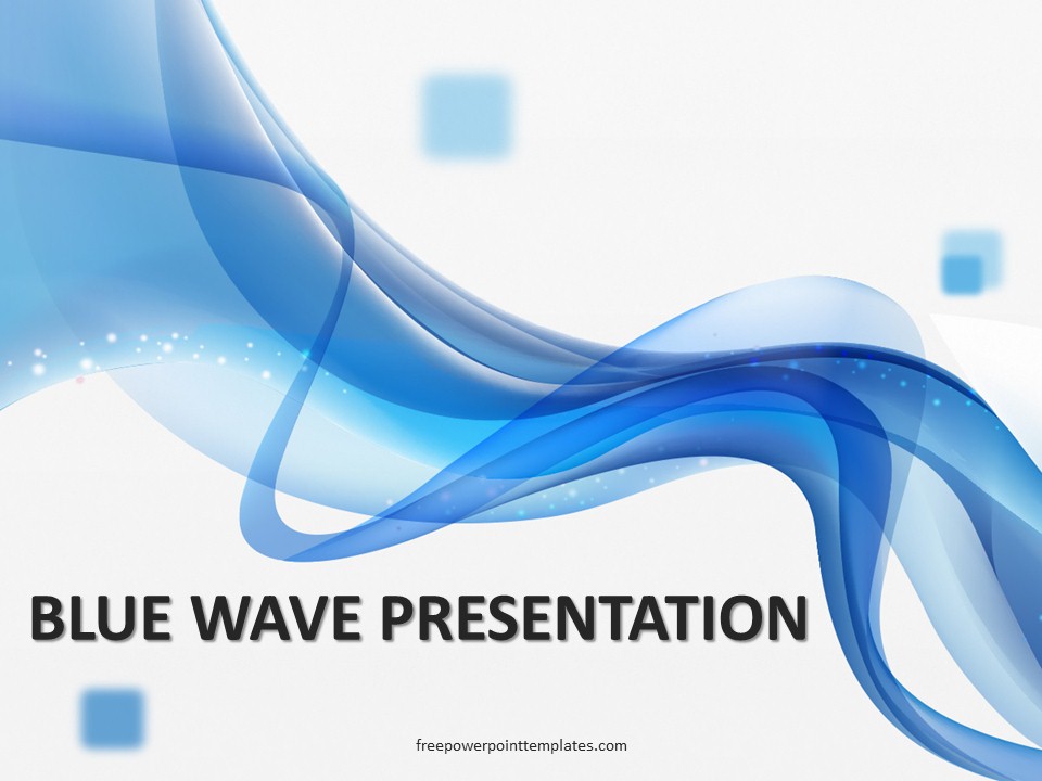 Free Blue Wave PowerPoint Template