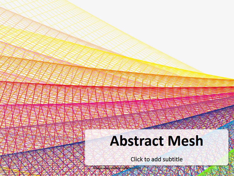 Free Abstract Mesh PowerPoint Template
