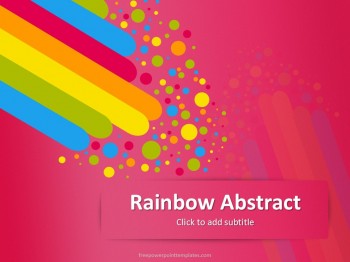 Free Pink Rainbow Abstract Powerpoint Template