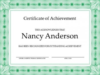 Free Achievement Certificate Template for PowerPoint - Free PowerPoint ...