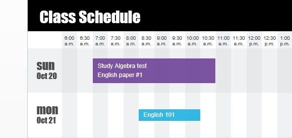 Free Class Schedule Template for PowerPoint Online  1