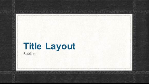 Free Jeans Template for PowerPoint Online 1