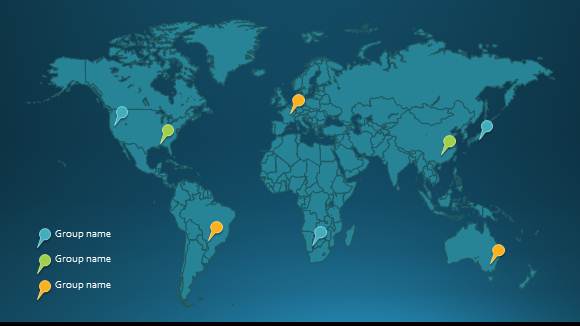 Free World Map Infographic Template for PowerPoint Online 1