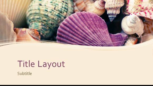 Free seashells template for PowerPoint Online-1