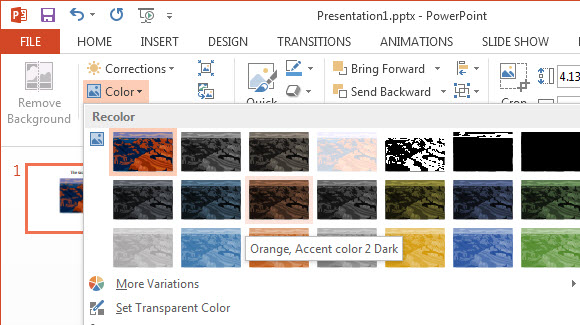 Adjust Color and Apply Artistic Effects in PowerPoint 2013 4