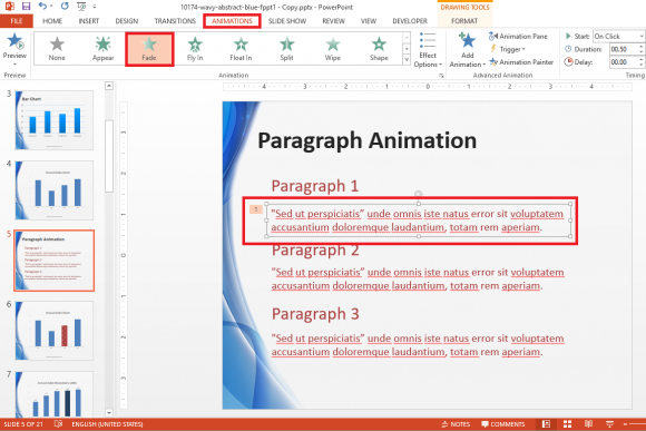 Animation - Fade - Text Box - PowerPoint 2013 - FreePowerPointTemplates