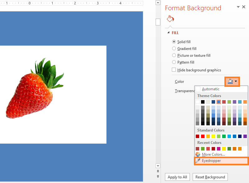 How To Match the Background Color of An Image And a PowerPoint 2013 ...