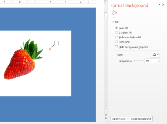 Background Color -- Format Background - 4 - Color - Eyedropper - PowerPoint 2013 - FreePowerPointTemplates