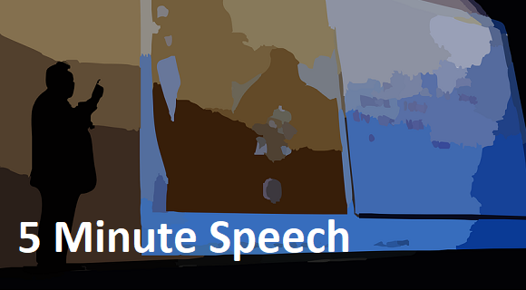 how many words are needed for a 5 minute speech