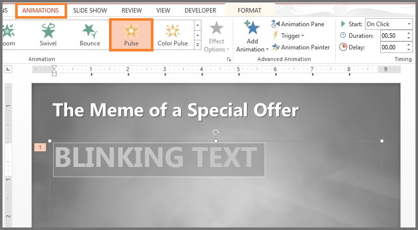 powerpoint for mac text box animation
