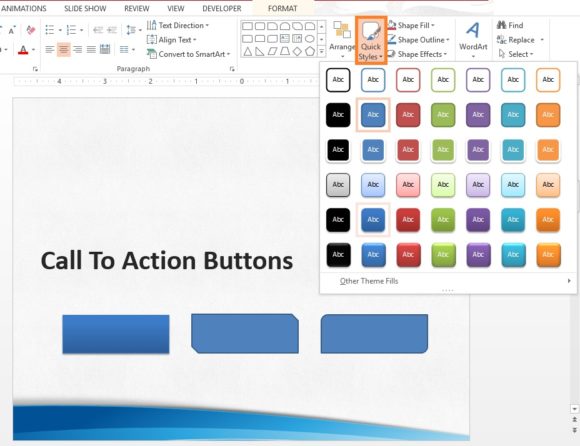 Call To Action -- Quick Style - FreePowerPointTemplates
