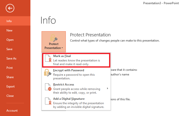 How To Password Protect A PowerPoint 2013 Presentation? - Free ...