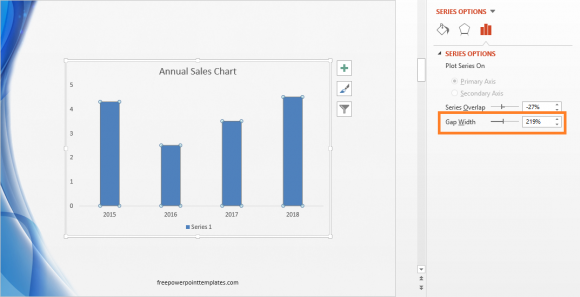 Column Graph - Column Gap Width - FreePowerPointTemplates