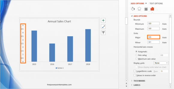 Column Graph - Fewer Numbers - FreePowerPointTemplates