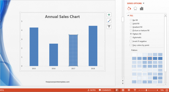 Column Graph - Pattern Fill -- FreePowerPointTemplates