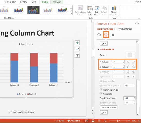 Comparison Chart - 3D Column - Effects - 3-D FORMAT -2- FreePowerPointTemplates