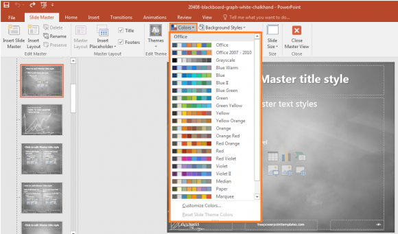 Consistant Color - View - Slide Master - Colors -- FreepowerpointTemplates