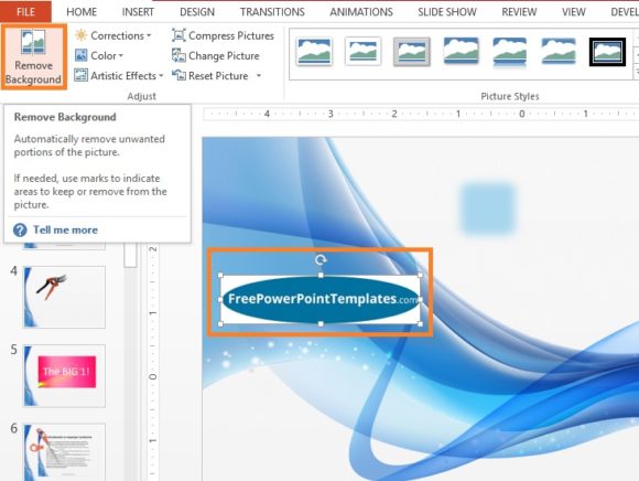 Edit - Color Removal - PowerPoint 2013 - Step 2 - FreePowerPointTemplates