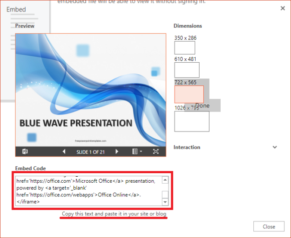Embed -- PowerPoint Online - File - Share - Embed - 3 - FreePowerPointTemplates