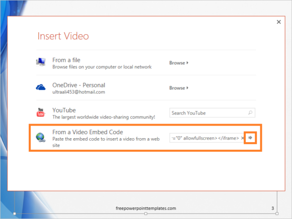 Embed -- YouTube - Share - Embed - Template - Insert Video - 2 - FreePowerPointTemplates