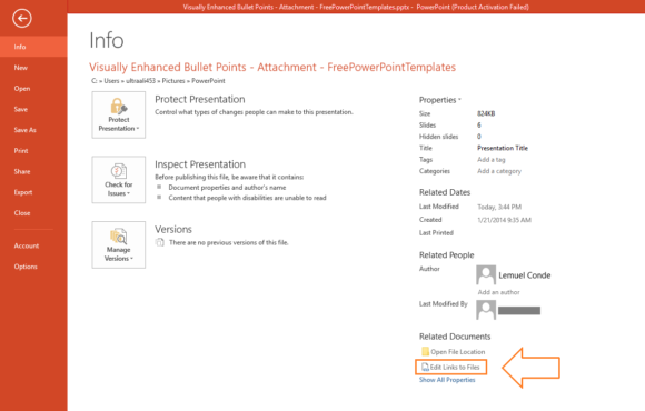 Powerpoint Excel Chart Break Link