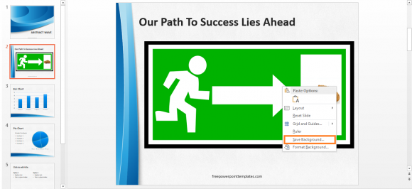 Exit Animation - Right Click - Save Backgound - FreePowerPointTemplates