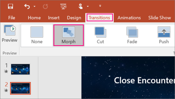 Features in PowerPoint -- Morph Transition - FreePowerPointTemplates