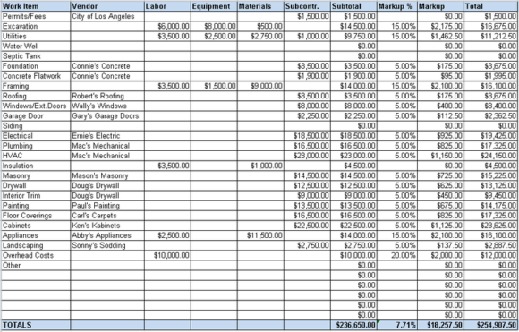 Financial Jargon -- Example - Spreadsheet - Table - FreePowerPointTemplates