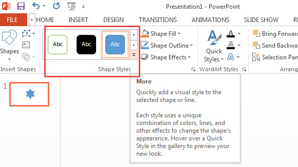 Formatting Shapes in PowerPoint 2013 1
