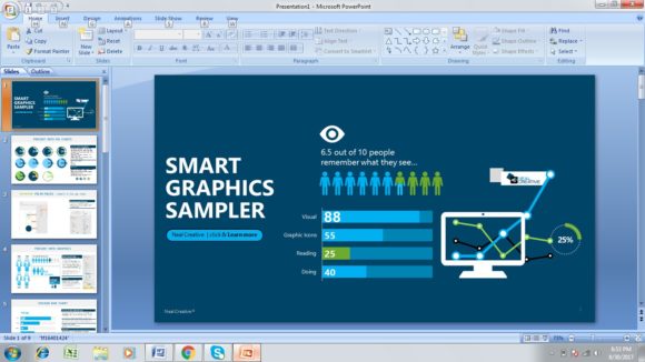 Free Graphics Sampler PowerPoint Template 1