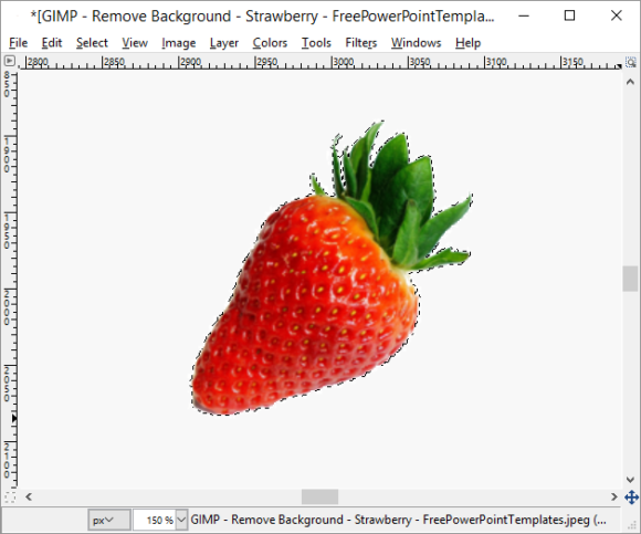 GIMP -- Remove Background - 4 - Fuzzy Select Tool - 2 - PowerPoint - FreePowerPointTemplates