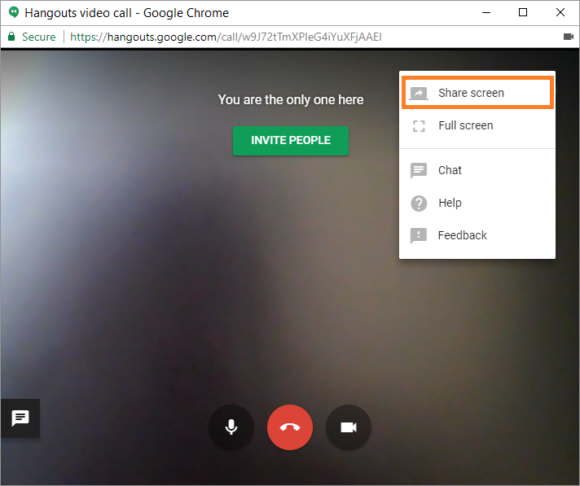 Google Hangouts -- Share Screen - FreePowerPointTemplates