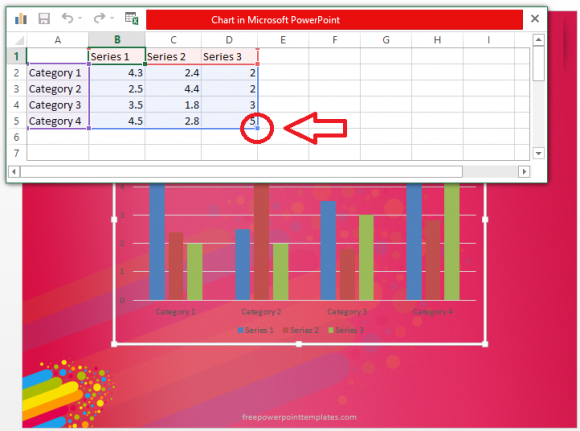 Graph - Insert - Chart - re size - 3 - FreePowerPointTemplates