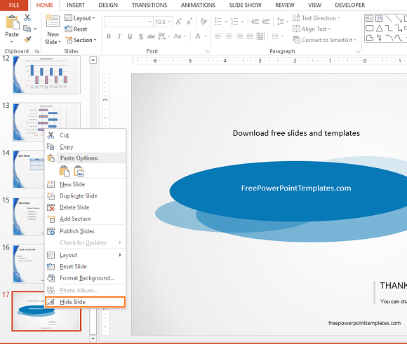 Hidden Slides -- Hide Slide - 1 - 580 - FreePowerPointTemplates