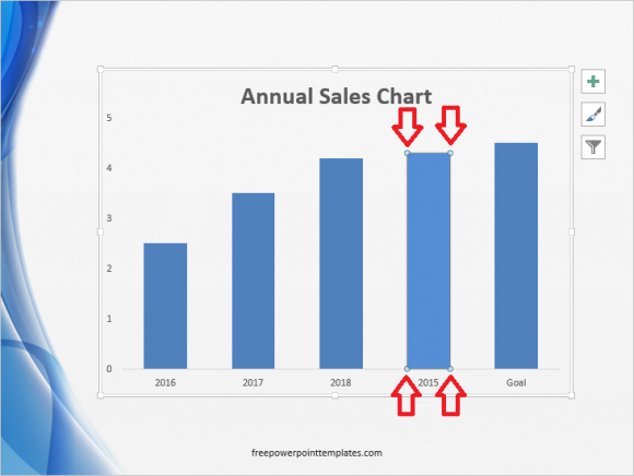 Highlight Columns - Default Column Chart - Selected -- FreePowerPointTemplates