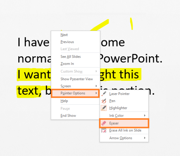 Highlight -- Highlighting Text - 4 - Eraser - FreePowerPointTemplates