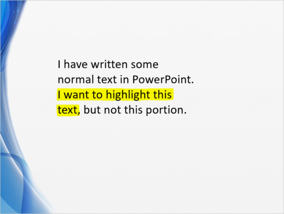 highlight text in picture powerpoint