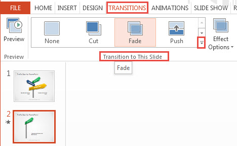 How To Apply Transition Effects in PowerPoint 2013 1